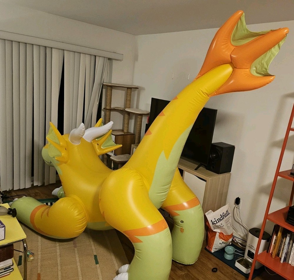 MythAnimalCreate Wingless Cheese Dragon Inflatable Toy