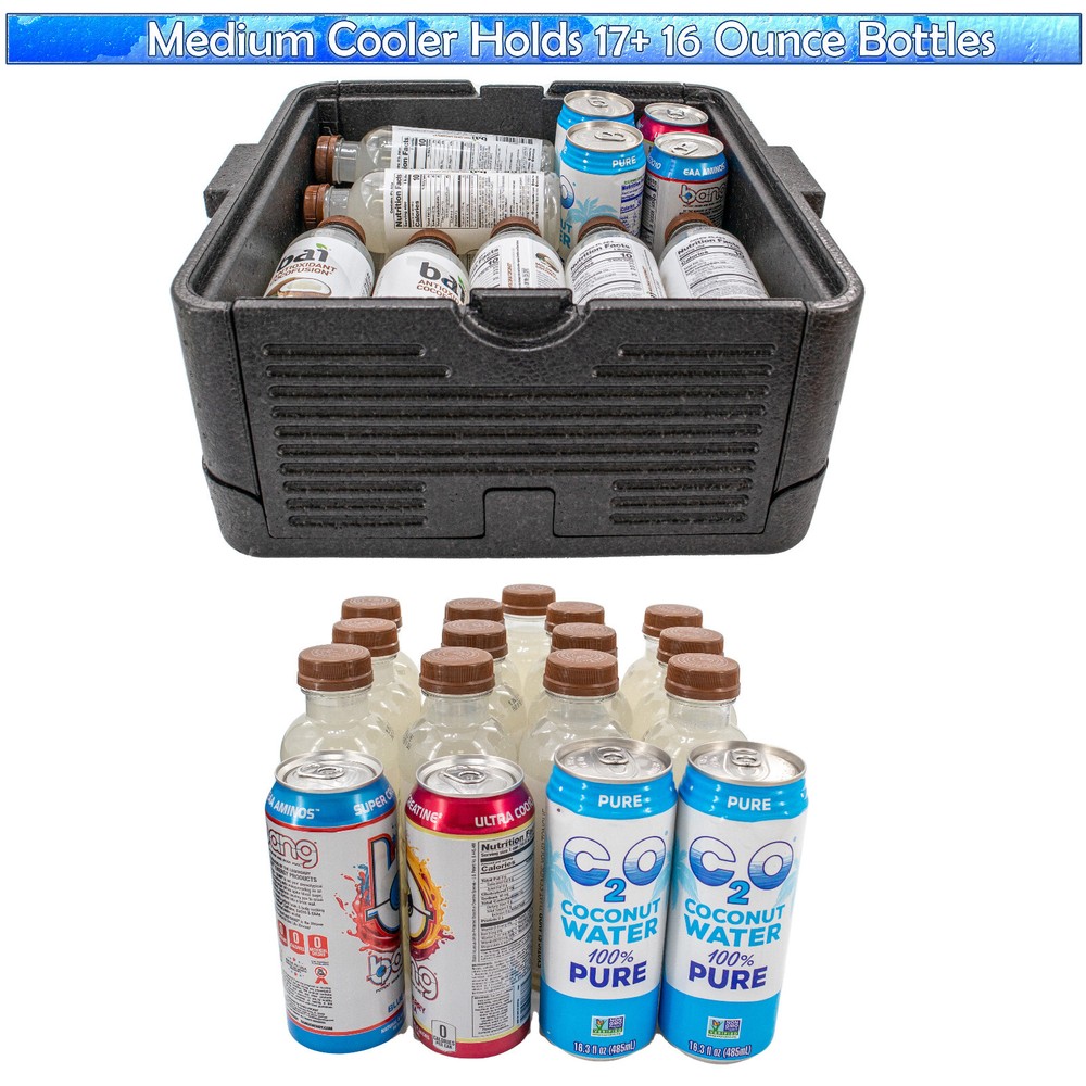 Cooling Chilling Collapsible Cooler Chest Box Insulate Foldable Portable Medium
