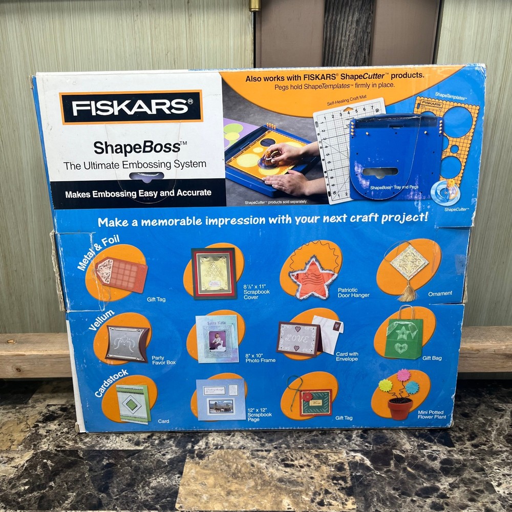 Fiskars ShapeBoss Ultimate Embossing System W/ Extra Stencil Sets #5600