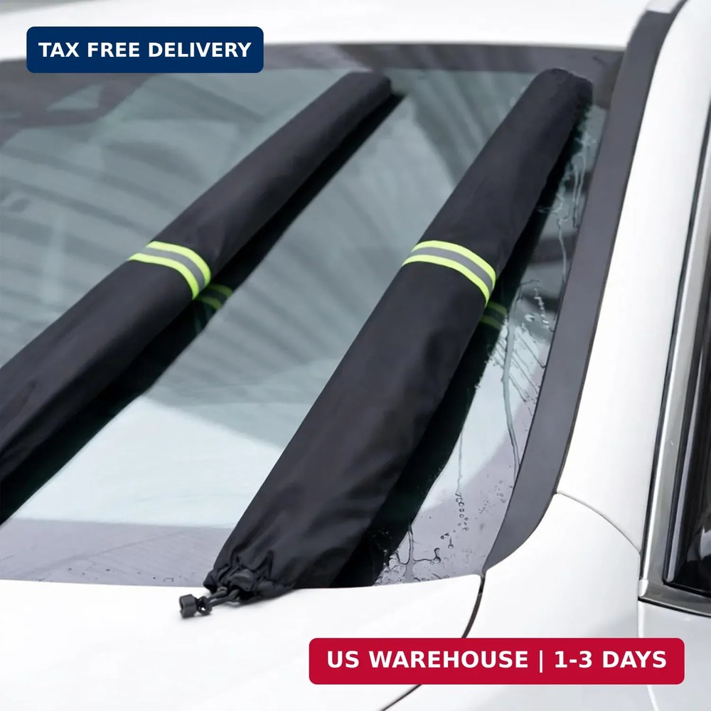 4 Pack Windshield Wiper Blade Covers, 25.5 x 3.9 In Polyester Car Windshield Wip