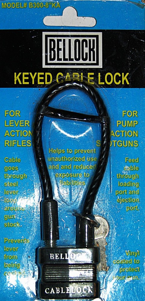 Bellock Keyed Cable Lock Model # B300-8”KA