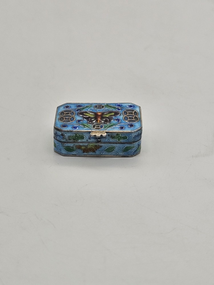 Rare Antique Silver Marked  Enamels Box Case