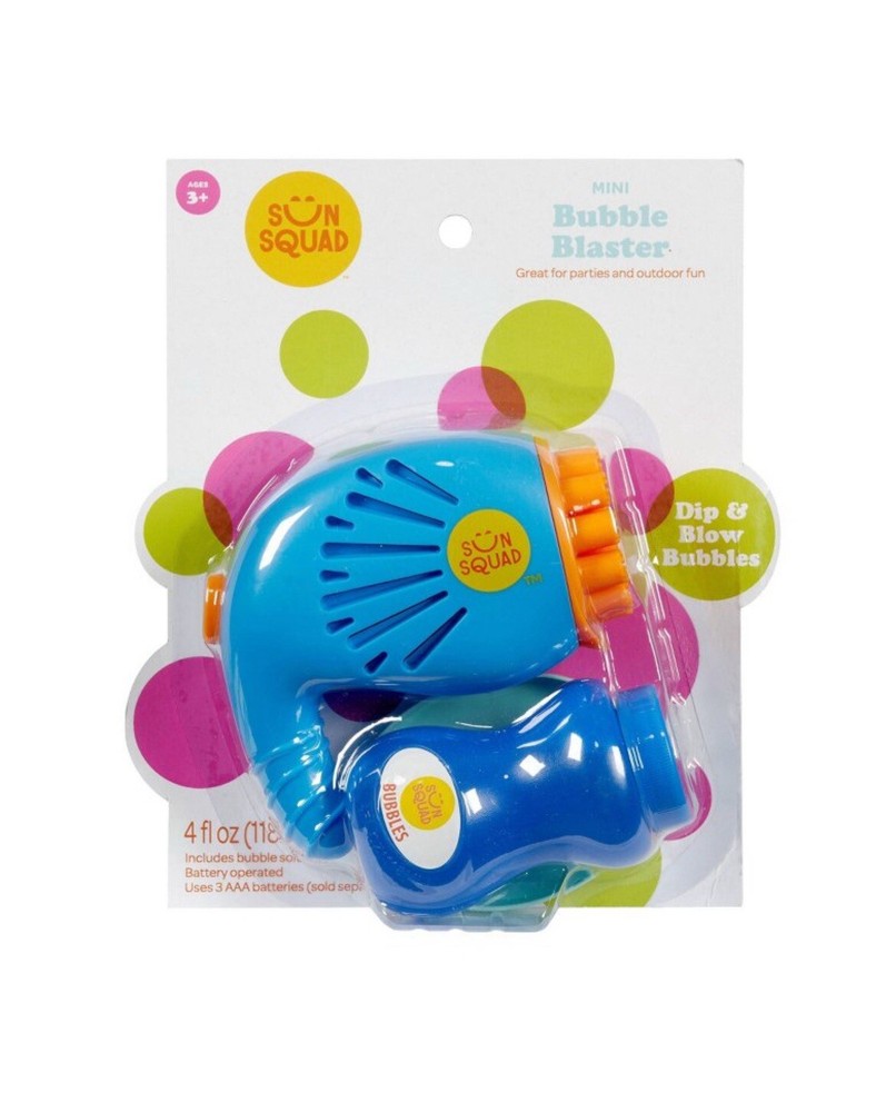 Sun Squad Mini Bubble Blaster Hand Held Blue