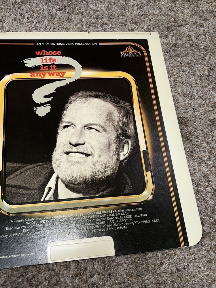 CED VideoDisc Whose Life Is It Anyway? Richard Dryfuss (1981)