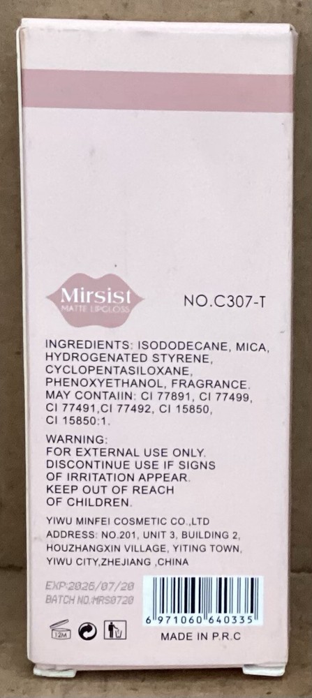 Mirsist Mate Líp Gloss Exp07/26 3pc