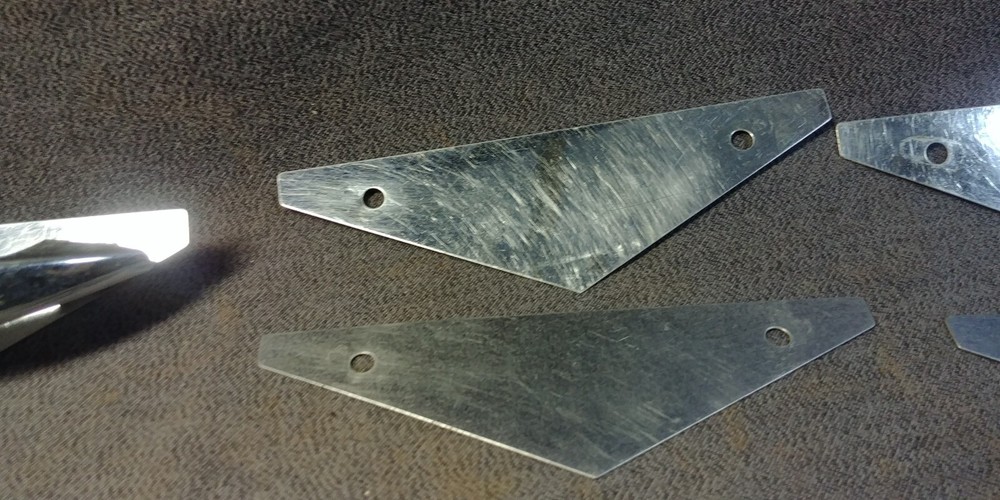 15 1940s Triangle Backplate Cabinet Door Drawer Handle Pull Hardware Lot