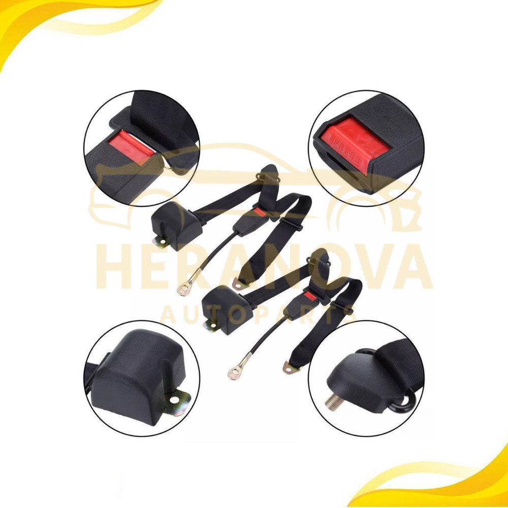 For All MG Car Seat Belts Pair Front Adjustable Durable Black