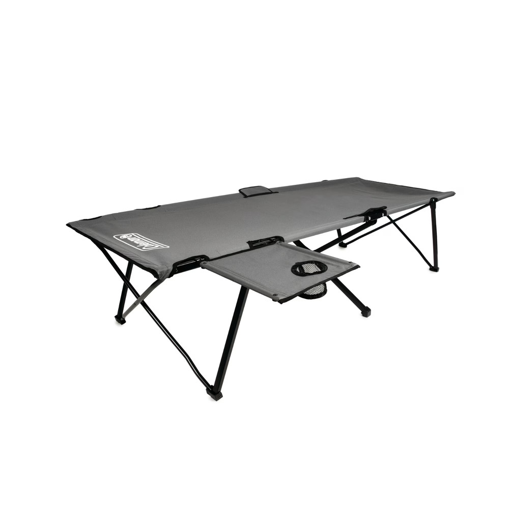 Coleman Pack-Away Camping Cot with Extra-Wide Design and Removable Side Table