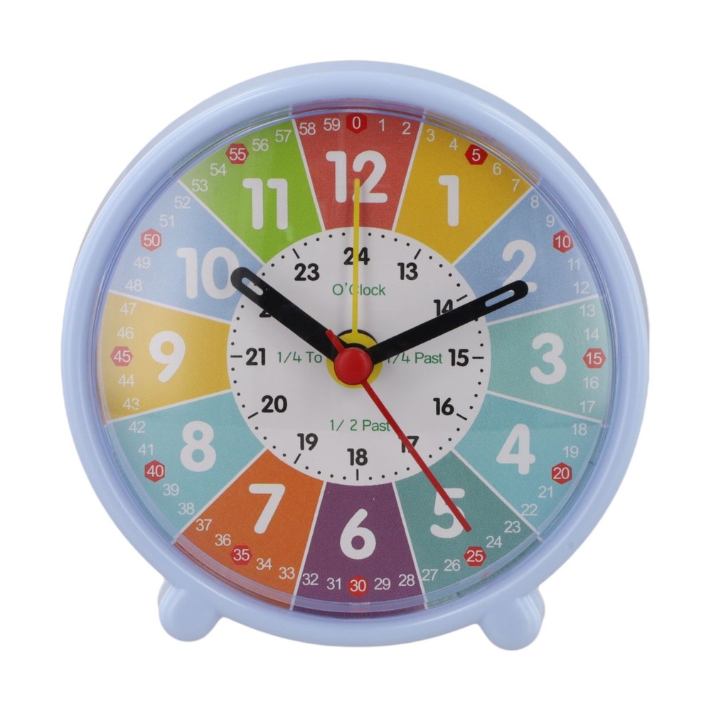 Colorful Learning Clock with Quiet Movement for Teaching Time Effectively
