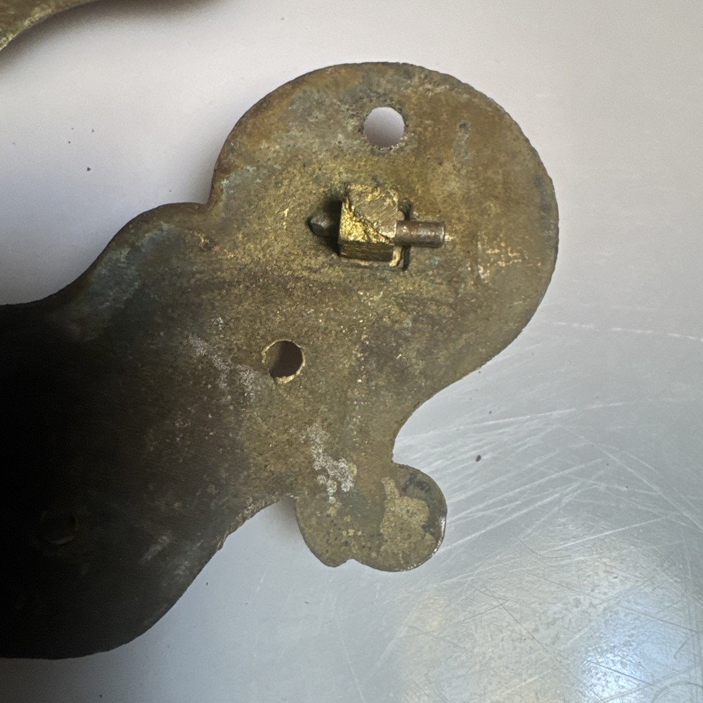 2 RARE MASSIVE 18TH CENTURY CHIPPENDALE BRASS DRAWER /PULL / HANDLE 7”