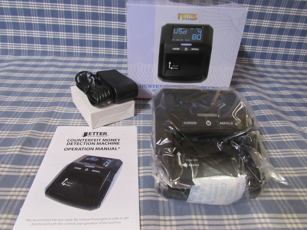Counterfeit Bill Detector Machine with LCD Display (New Open Box) FREE SHIPPING.
