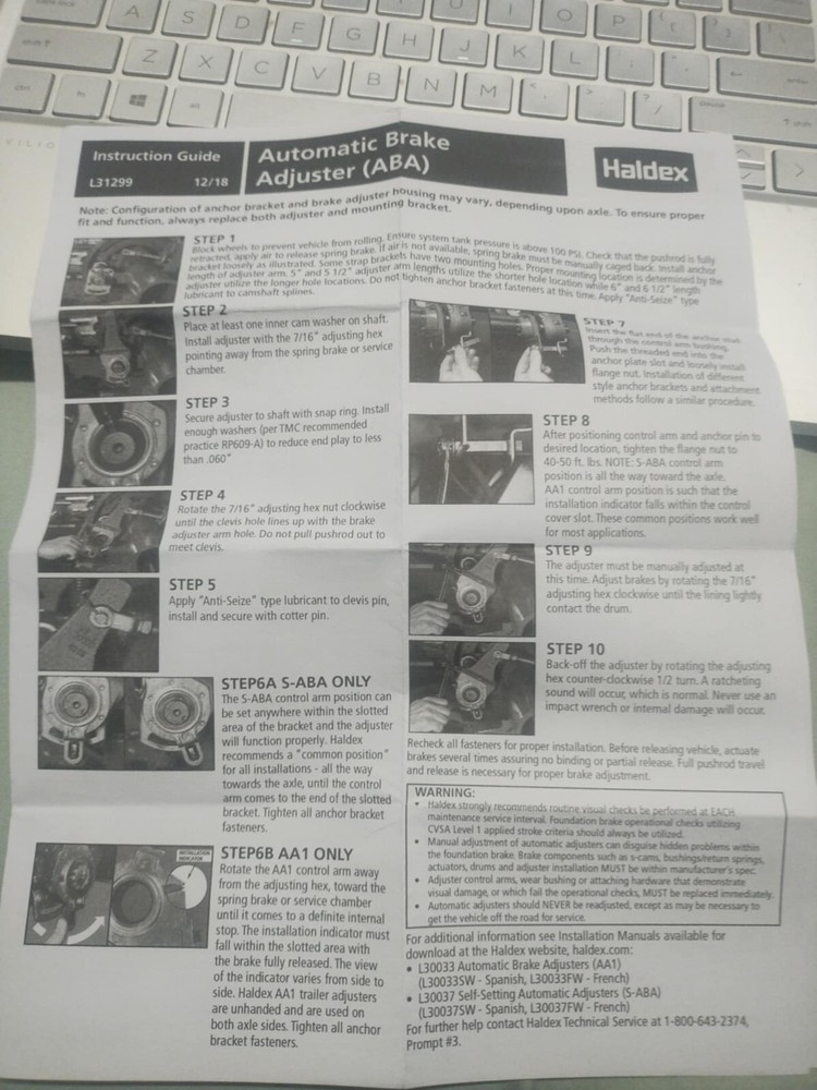 Haldex 40010182 automatic break adjuster new in box