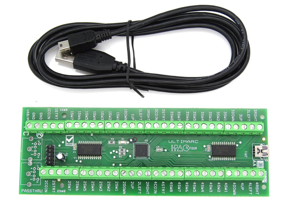 I-PAC 4 Controller with USB Cable. Ideal for 4 Player MAME (IPAC4)