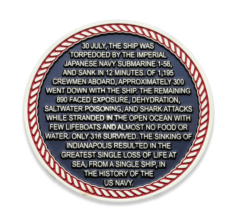 USS Indianapolis CA-35 Memorial Challenge Coin