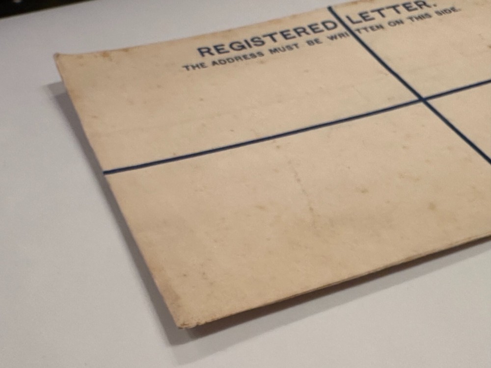 Registered Letter India Embossed Three Annas One And A Half Postage Envelope New
