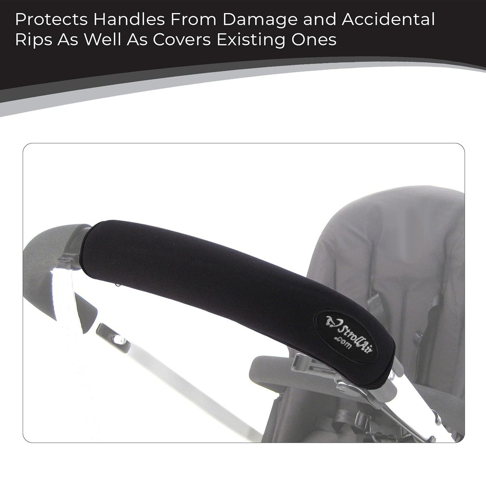 StrollAir Universal Handle Sleeve Cover Grip Replacement Black 12" ONE SECTION