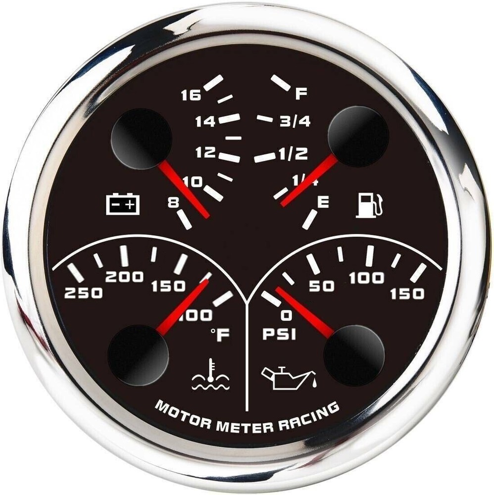 W PRO 85mm 2 Gauge Set GPS Speedometer Tachometer & Multi-Function MPH °F PSI