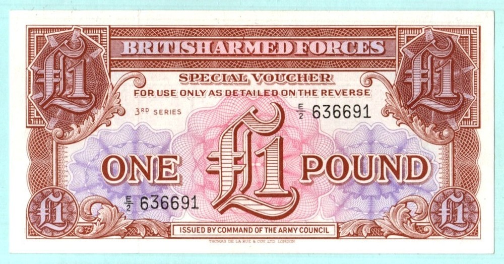 GREAT BRITAIN UK 1 POUND BRITISH ARMED FORCES 1956 3RD SERIES - UNC