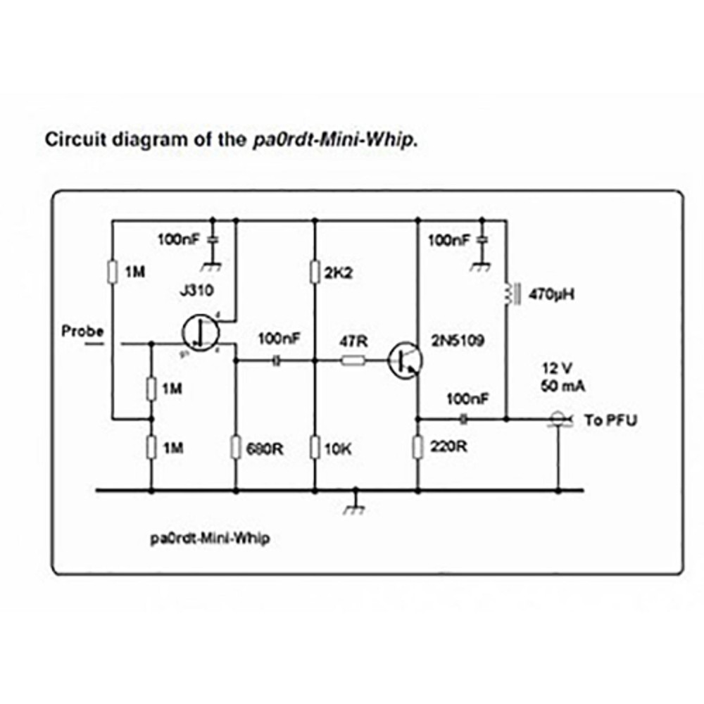 10KHz-30MHz SMA Female Output Interface Mini-Whip Module&MF / HF Module B