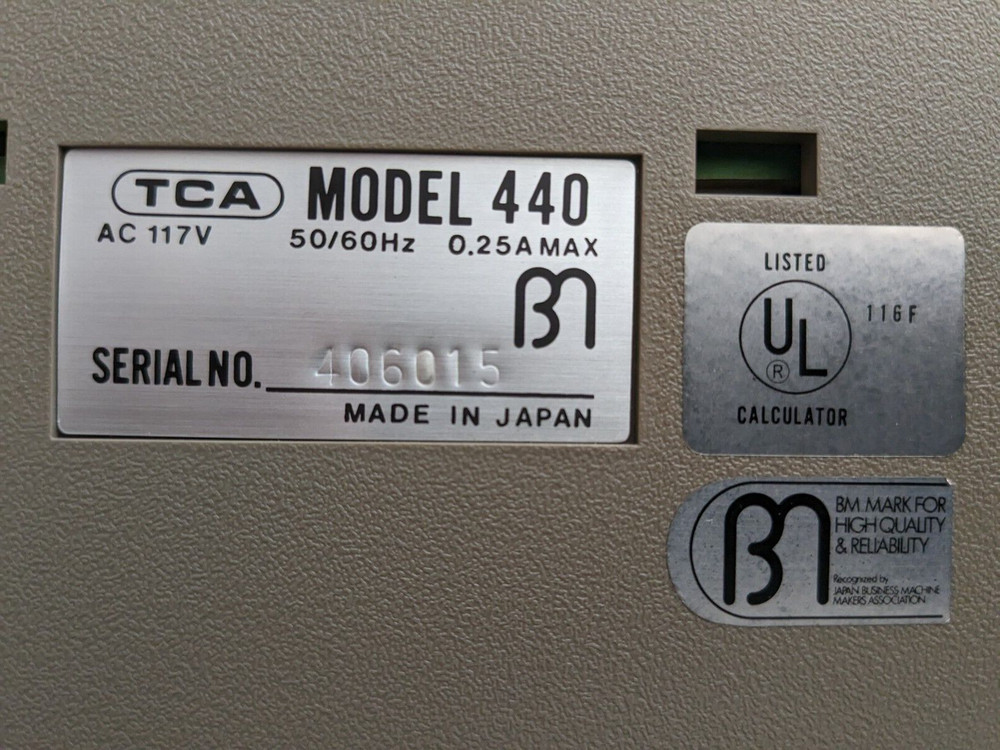 TCA 440 Electronic Calculator
