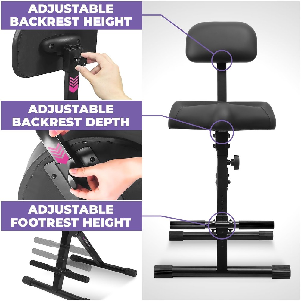 Adjustable Guitar Stool with Backrest Music Chair