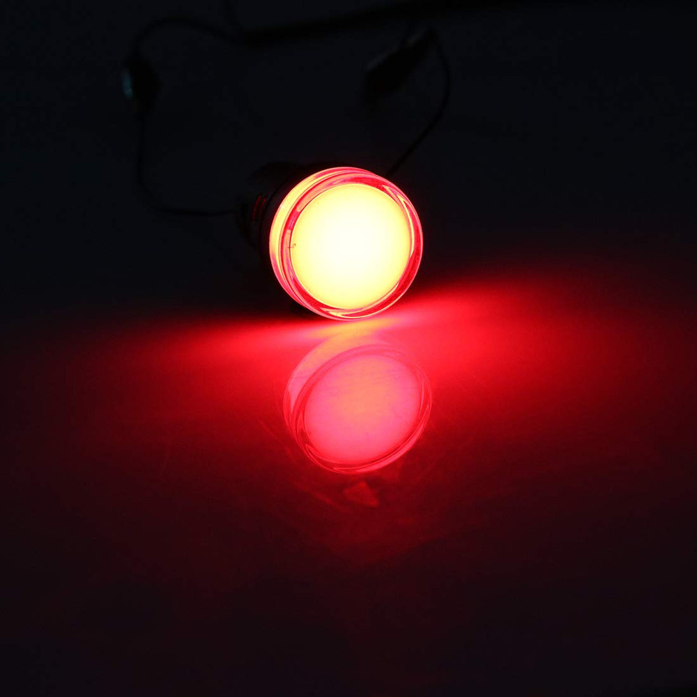 2Pcs Red Indicator Light AC/DC 110V, 22Mm Panel Mount, for Control Panel, HVAC,