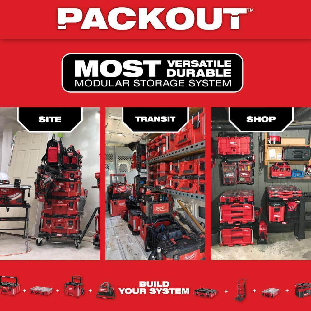 Durable Milwaukee PACKOUT Wall and Floor Mounting Plate Storage System