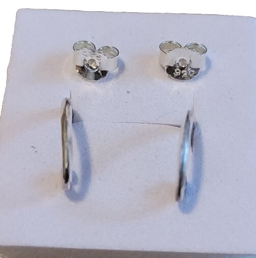 .925 Silver Swirl Hoop Earrings