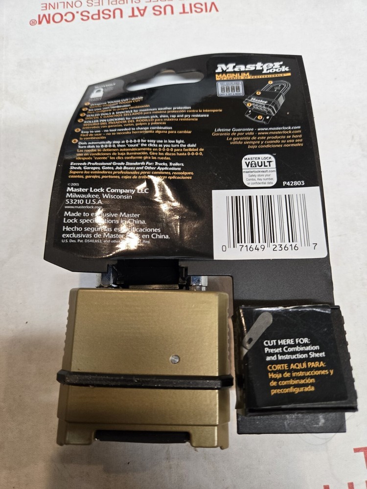 Master Lock Magnum Combination Padlock With 1.5" Shackle