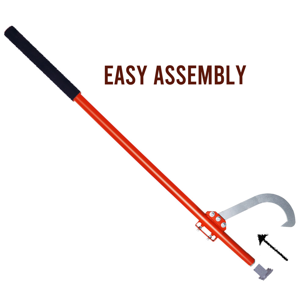 Cant Hook - 48" Wood Log Moving Tool With Adjustable Hook & Rubber Grip Handle