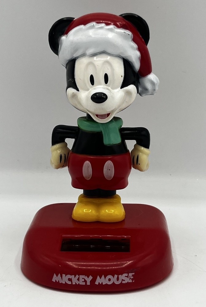 Disney Solar Powered Mickey Mouse Bobble Head ~ 5 Inch