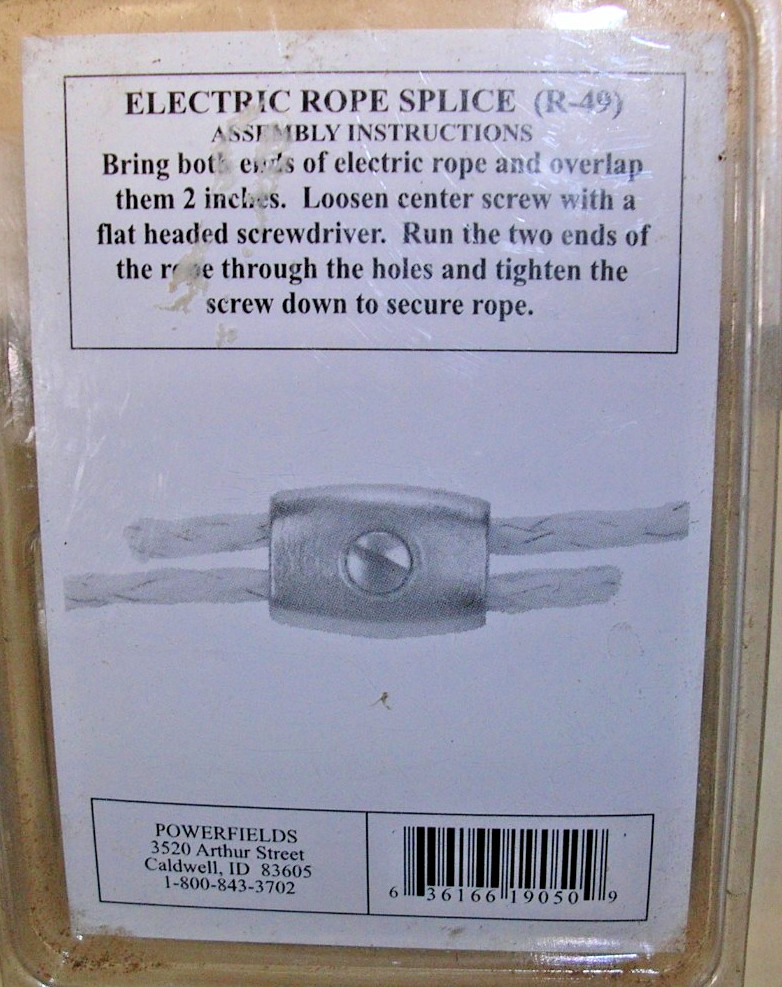 Powerfields Electric Rope Splicer Clamps 4pkg R49