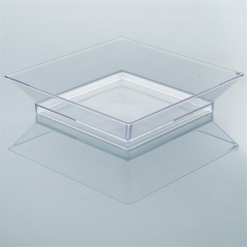 3.5" Clear DESSERT PLASTIC PLATES Square Party Wedding Disposable TABLEWARE