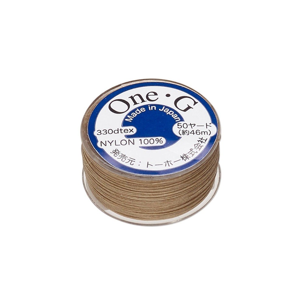 Toho One-G Nylon Thread 50 Yard Bobbin Sand Ash