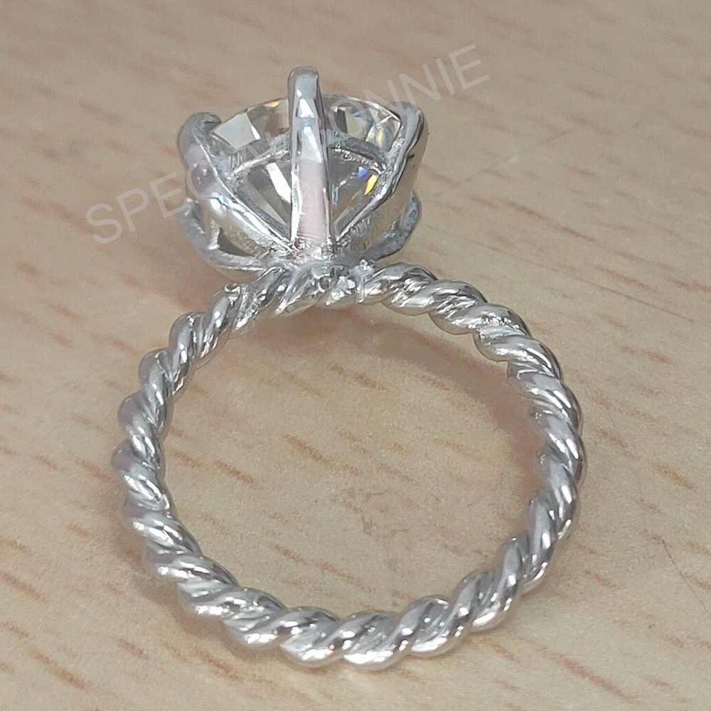 6.00 Ct Certified Diamond Solitaire Ring.FREE Diamond studs.Tariffs Free.