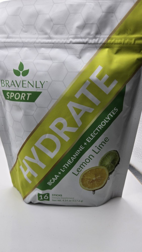 Bravenly, Hydrate - Lemon Lime: Hydration, Energy Drink - NEW