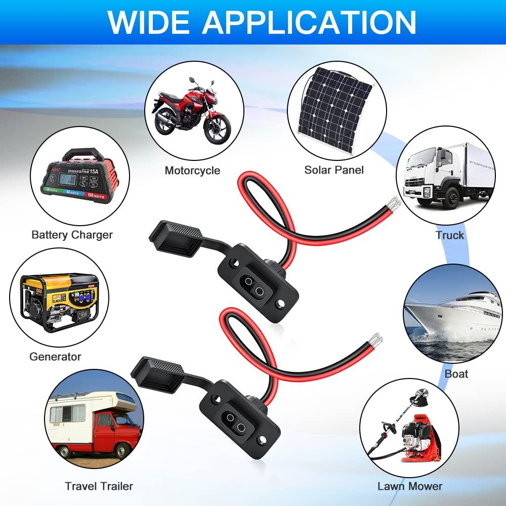 SAE Connector ELECTOP Rectangular SAE Power Socket Sidewall Port Weatherproof