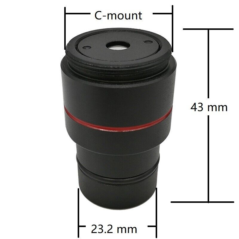 0.5X Reduction Relay Lens C-mount Microscope Adapter for CCD USB Camera Eyepiece