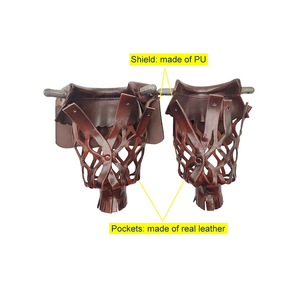 Pool Table Leather Pockets Diamond Pattern Shield, Leather Billiard Pockets M...