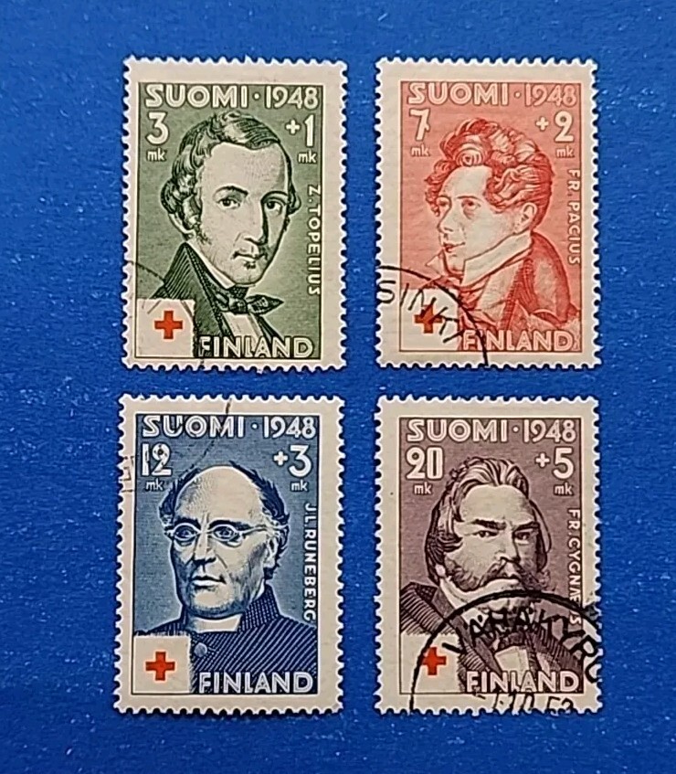 Finland Stamps, Scott B87-B90 Complete Set Used
