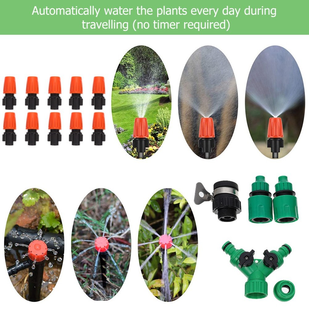 40 M Automatic Micro Drip Irrigation Kit Garden Watering System