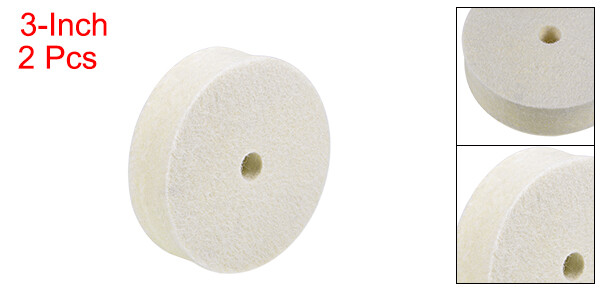 2pack 3" Compressed Wool Polishing Wheel Round Buffing Pads for Bench Grinder