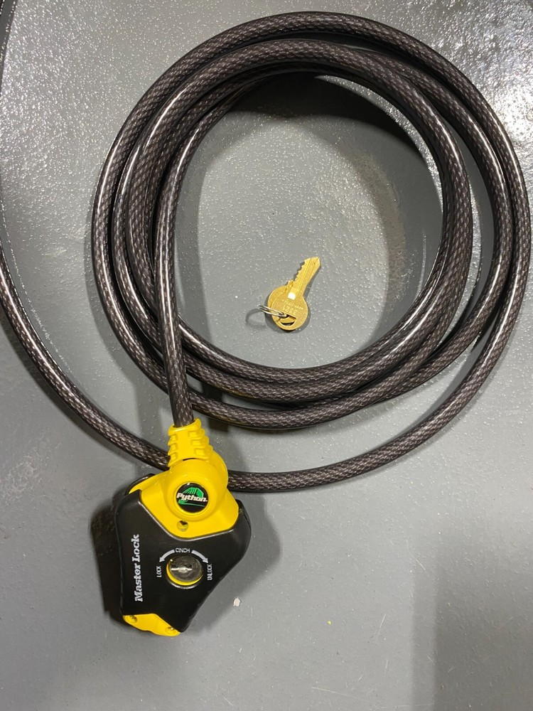 Master Lock 8413KA Python Adjustable Locking Cable, Yellow And Black