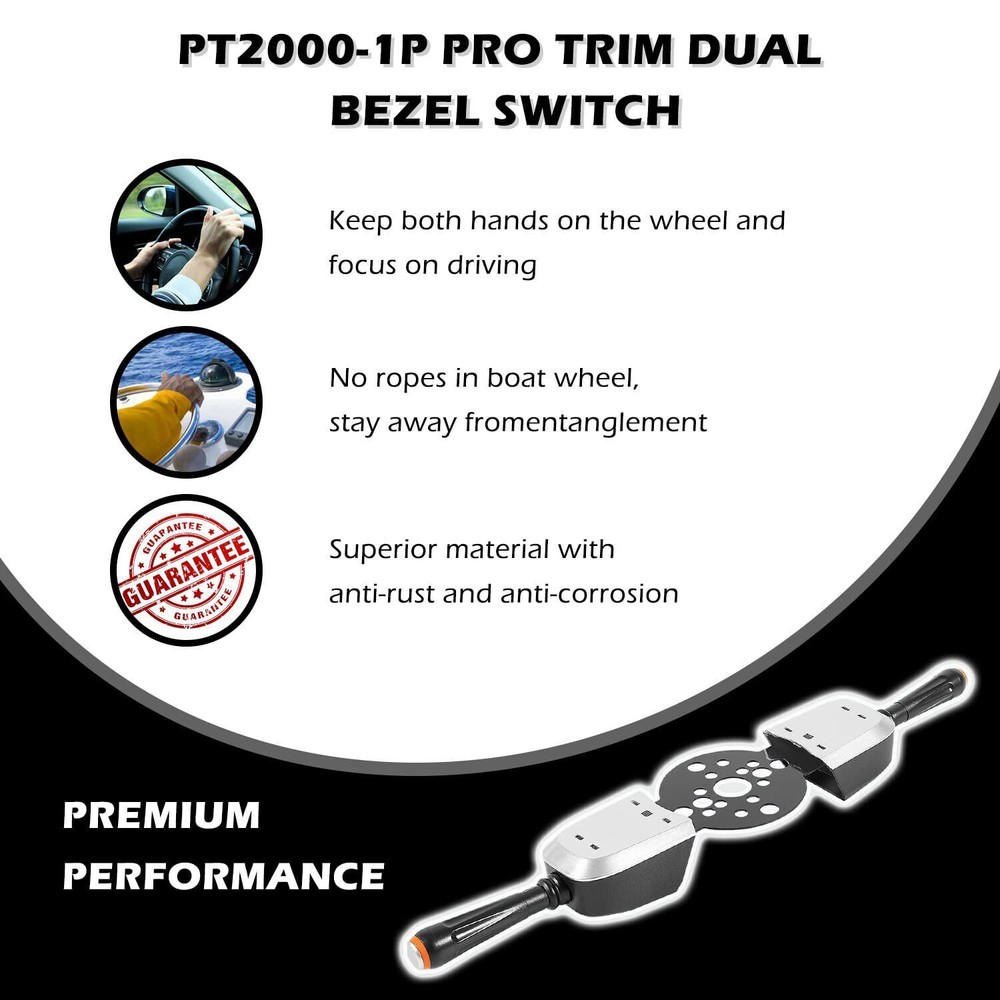 For PT2000-2P Seastar Hydraulic Pro Blinker Trim Jack Plate Dual Control Switch