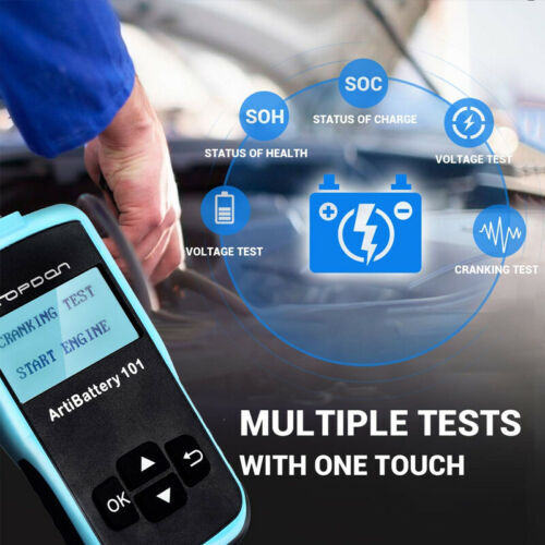 TOPDON AB101 Car Battery Tester 12V Load Tester Charging System Analyzer