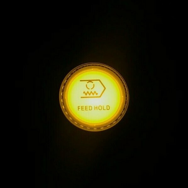 DECA A204L 22mm LED CNC MACHINE FEED HOLD MOMENTARY PUSH BUTTON