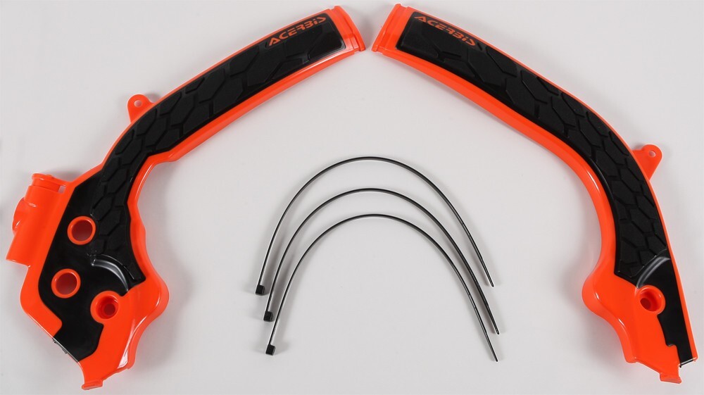 Acerbis 2449535225 X-Grip Frame Guard - Orange/Black