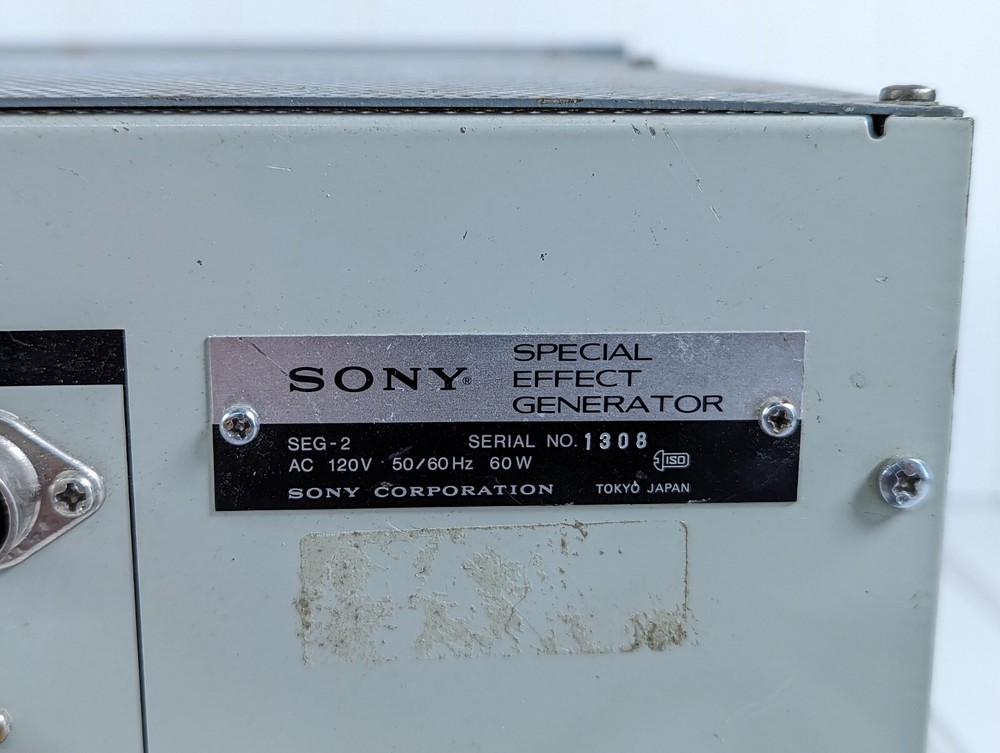 Sony Special Effects Generator SEG-2 Vintage Powers on Broadcast Editor