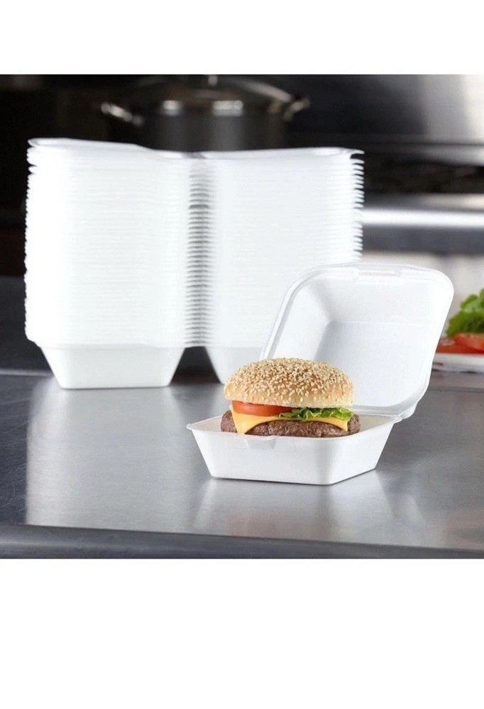 Hefty Supreme Large Sandwich Foam Hinged Lid Container, 6" (300 ct.)