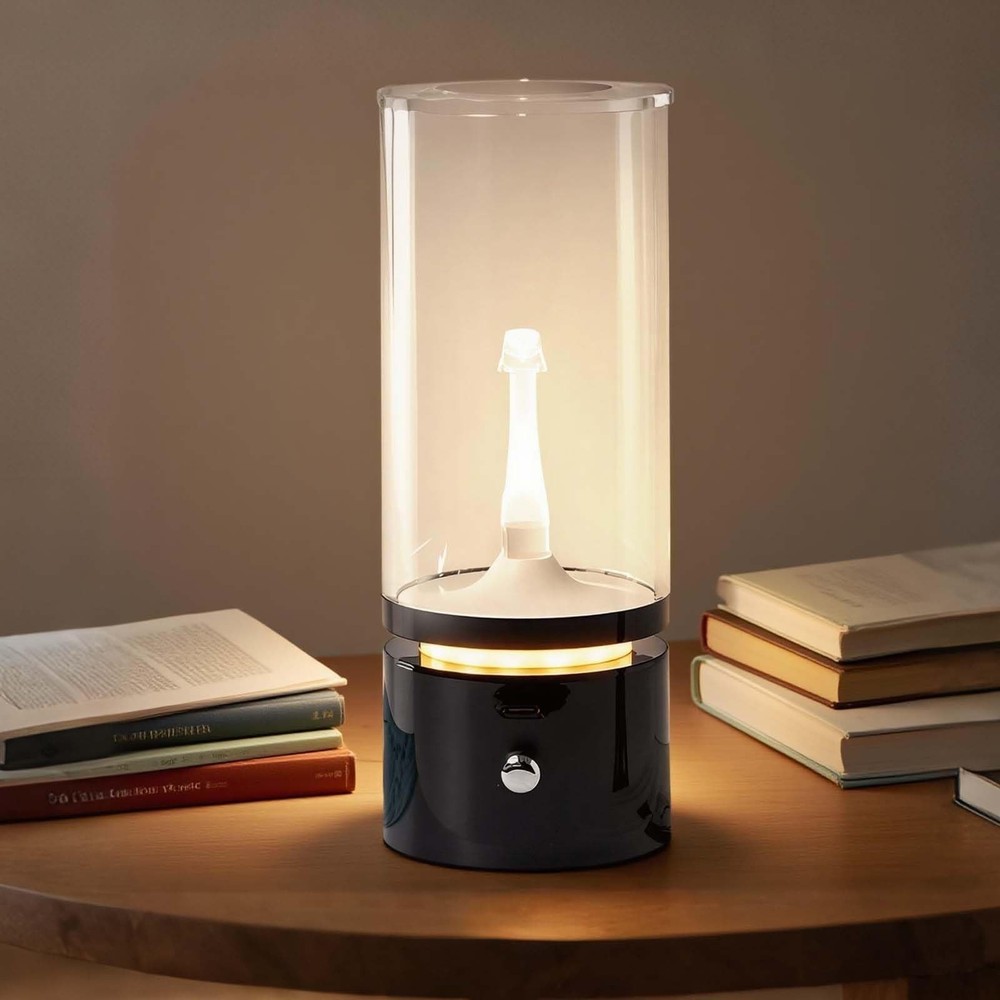 Black Rechargeable Bedside Lamp, 4-Level Dimmable Touch Control LED Table Lam...